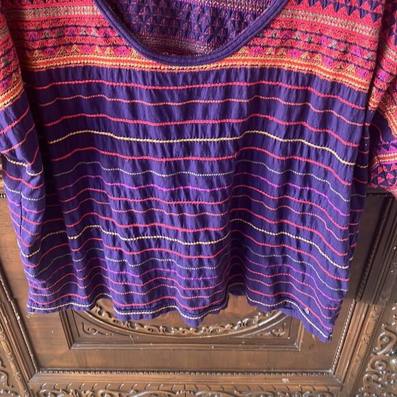 Denim and Supply Ralph Lauren purple Embroidered Boho top - Picture 3 of 8